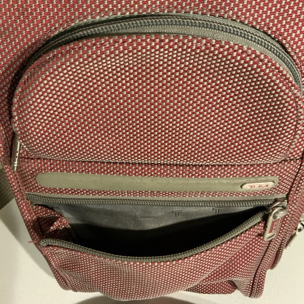 Tumi Men's Alpha Crossbody/Messenger/Travel Bag -Red Ballistic Nylon